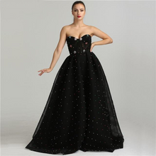 Load image into Gallery viewer, Black Sweetheart Sexy Tulle Prom Dress