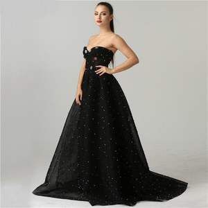 Black Sweetheart Sexy Tulle Prom Dress