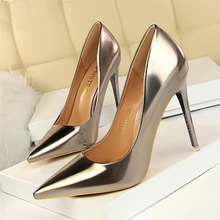 Load image into Gallery viewer, Patent Leather Thin Heels  New Arrival  Pumps