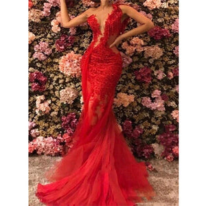 One-Shoulder Long Prom Gowns