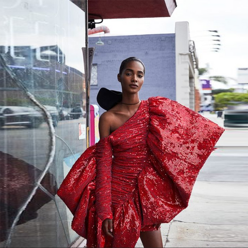 Red Short Evening Party Dress