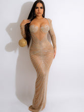 Load image into Gallery viewer, Gorgeous Open Back Sequin Maxi Dress