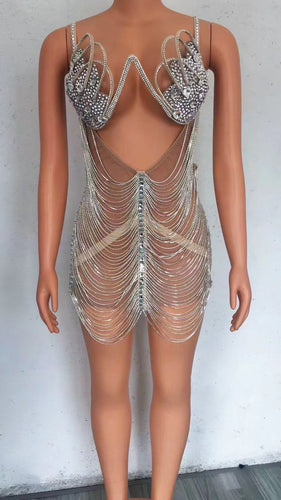 Handmade Top Luxury Leotard Crystal Bodysuit