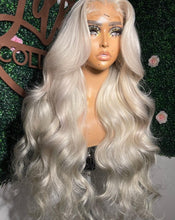 Load image into Gallery viewer, Platinum Ash Blonde Colored Lace Front Wig Pre Plucked 13X6 HD