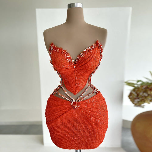 Orange Cocktail Dress