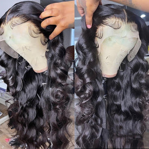 30 Inch Body Wave Lace Front Human Hair Wig