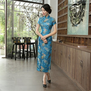 Green Rayon Cheongsam Chinese Classic