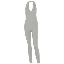 Load image into Gallery viewer, Solid Bodycon Halter Long Jumpsuits