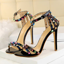 Load image into Gallery viewer, High Heels Rivets Studded Sandals