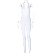 Load image into Gallery viewer, Solid Bodycon Halter Long Jumpsuits