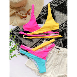 Contrast Color Bikini