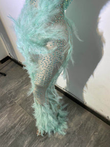 See Through Mesh Mermaid Long Dress