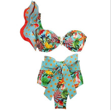 Load image into Gallery viewer, Push-Up Padded Bra Ruffles Bandage Bikini Set