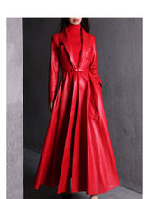 Load image into Gallery viewer, Maxi Leather Trench Coat