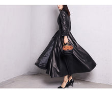 Load image into Gallery viewer, Maxi Leather Trench Coat