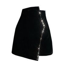 Load image into Gallery viewer, Velvet High Waist Bodycon  Mini Skirt