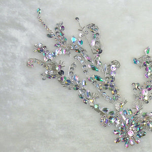 Crystal Rhinestone Hand Beaded Applique