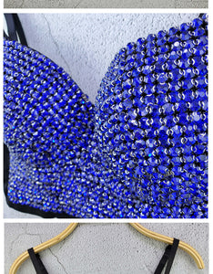 Sexy Bustier Cropped sling Top Vest Bra bling