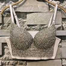 Load image into Gallery viewer, Sexy Bustier Cropped sling Top Vest Bra bling