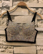 Load image into Gallery viewer, Sexy Bustier Cropped sling Top Vest Bra bling